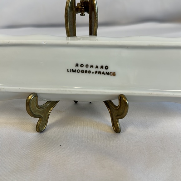 Limoges France Porcelain Butterflies Slender Rectangular Tray - Picture 3 of 10